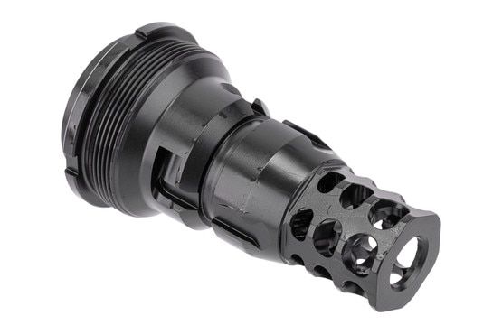 JMAC Custom AK-47 muzzle brake, black nitride finish.